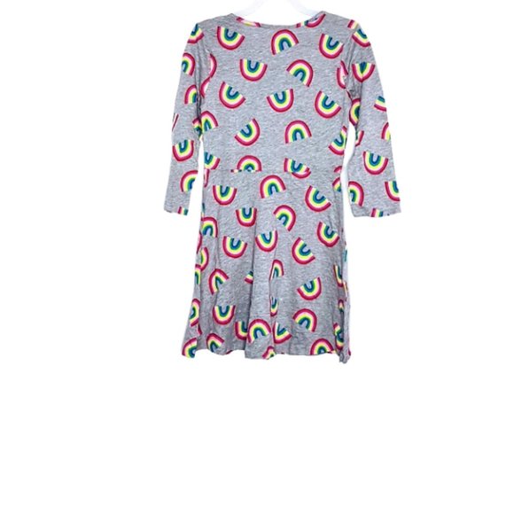 #K14 Girls Long Sleeve Summer Rainbow Patterned Dress - Picture 4 of 4